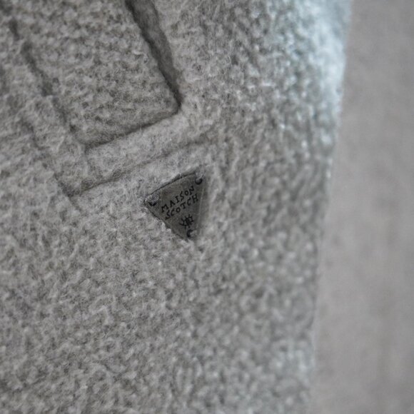 Scotch & Soda Reversible Grey Wool Blend Coat Jacket Men's Small Sleek & Edgy - Picture 3 of 11